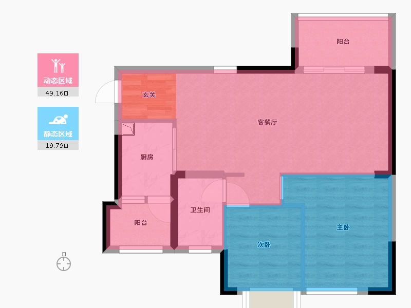 广东省-广州市-纵横揽云-61.60-户型库-动静分区