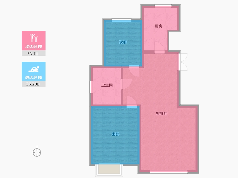 河北省-承德市-熙璟天著-72.00-户型库-动静分区