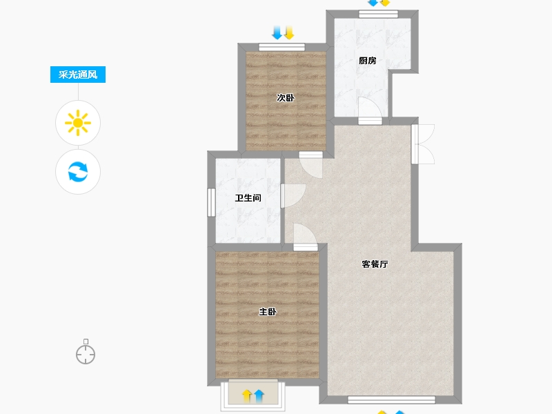 河北省-承德市-熙璟天著-72.00-户型库-采光通风