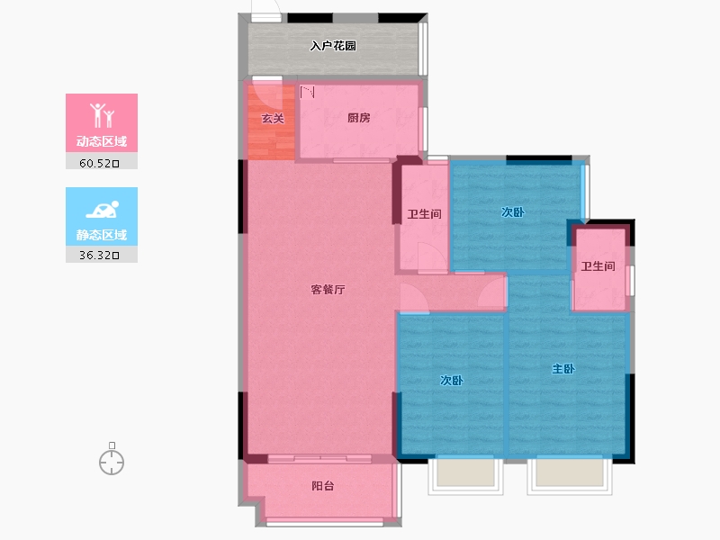 广东省-广州市-仟信广场-94.39-户型库-动静分区