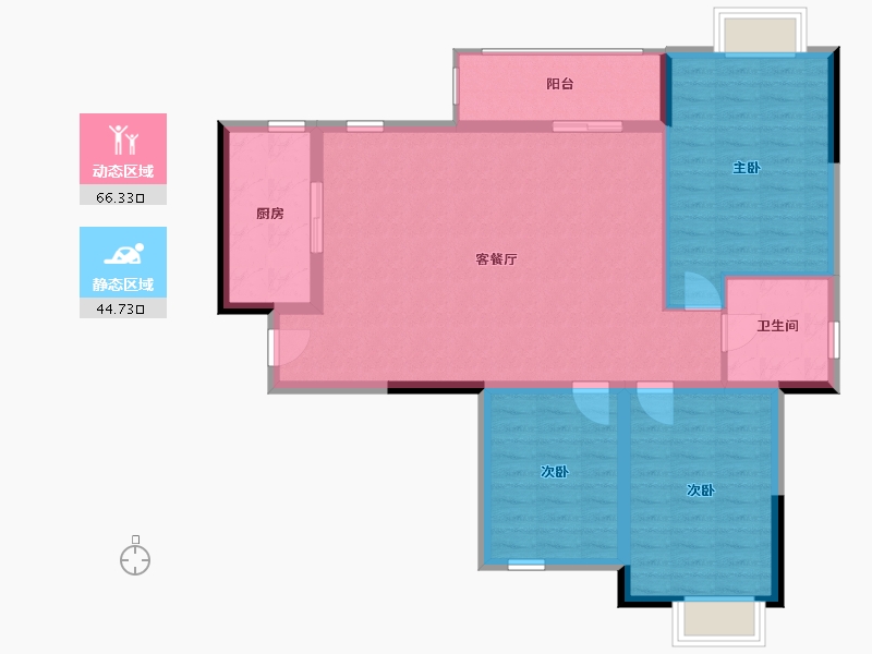 湖北省-黄冈市-黄州一品（天秀府）-101.03-户型库-动静分区