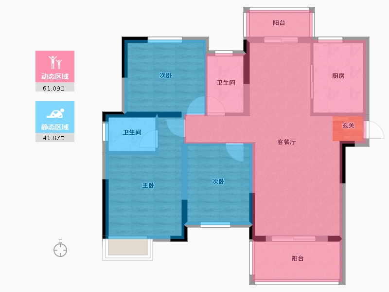 湖北省-孝感市-高新时代广场-92.11-户型库-动静分区