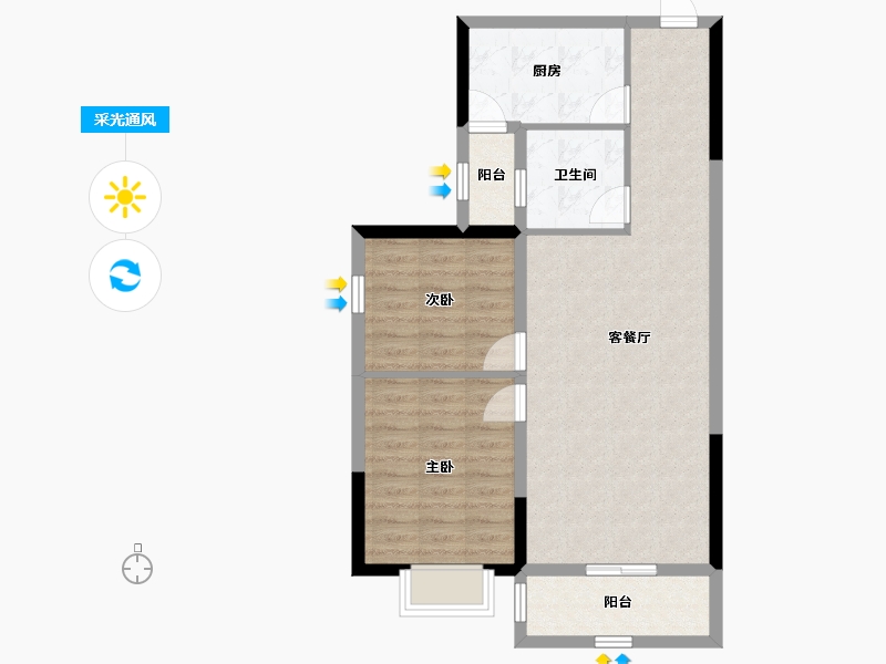 湖北省-黄冈市-黄州一品（天秀府）-74.17-户型库-采光通风