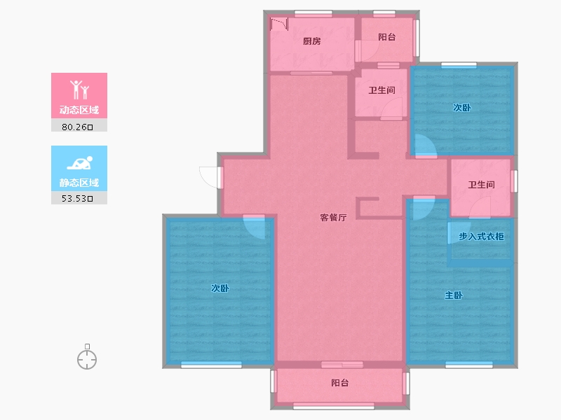 内蒙古自治区-通辽市-御龙湾-118.83-户型库-动静分区