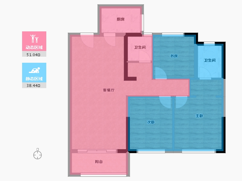 江苏省-南京市-雍宁府-80.00-户型库-动静分区