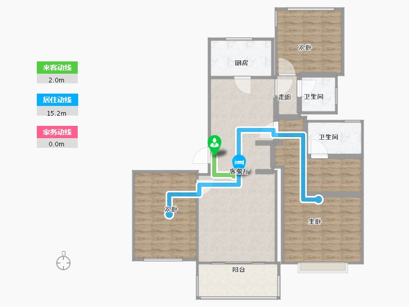 江苏省-南京市-雍宁府-100.00-户型库-动静线