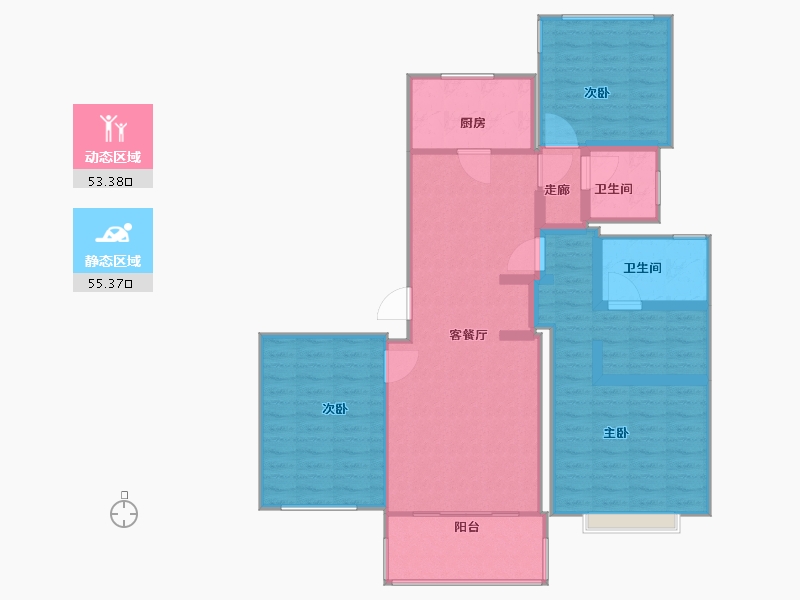 江苏省-南京市-雍宁府-100.00-户型库-动静分区