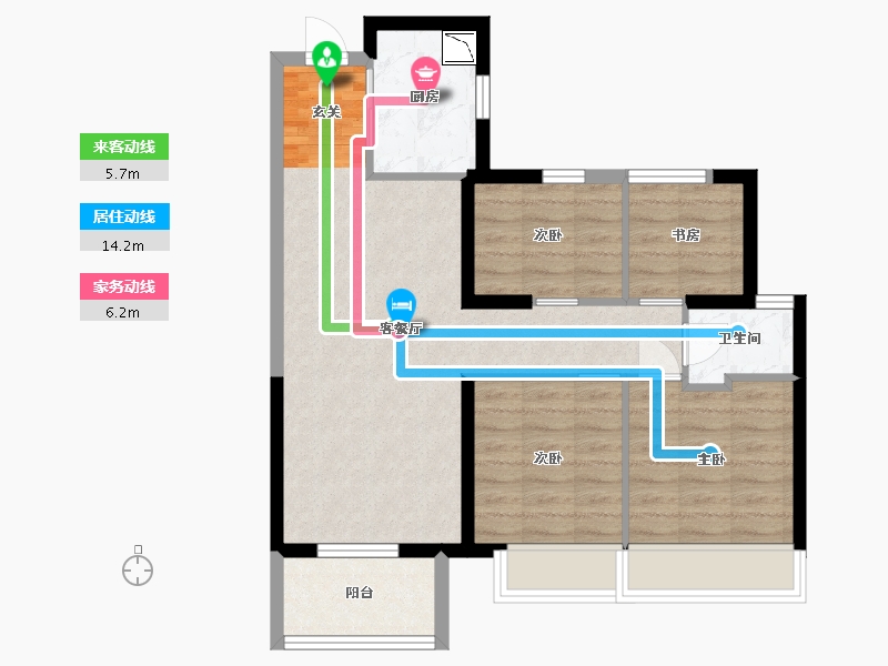 河南省-郑州市-建海当代公园阅MOMΛ-71.20-户型库-动静线