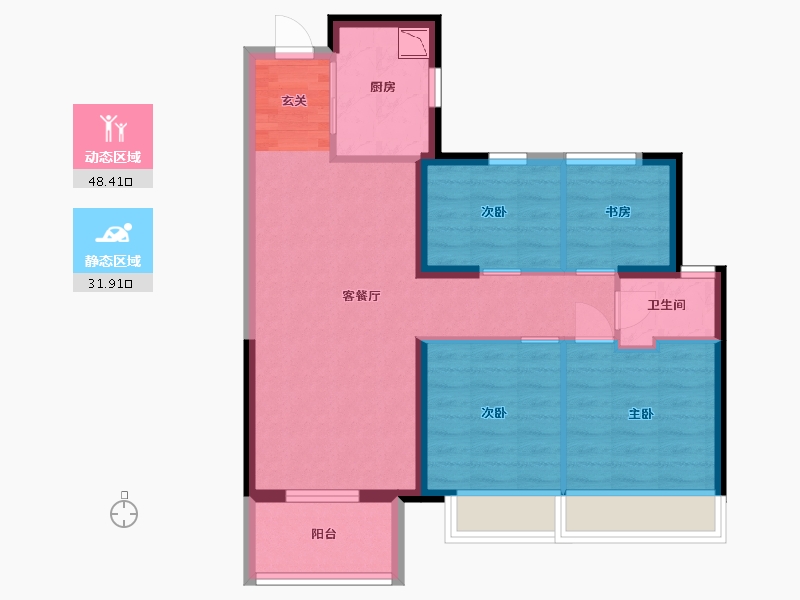 河南省-郑州市-建海当代公园阅MOMΛ-71.20-户型库-动静分区