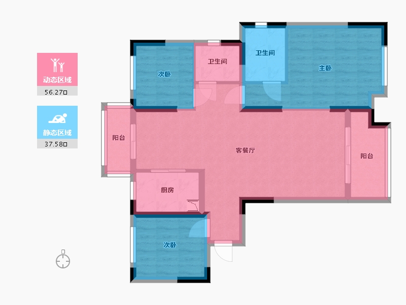 江西省-南昌市-新建城-83.44-户型库-动静分区