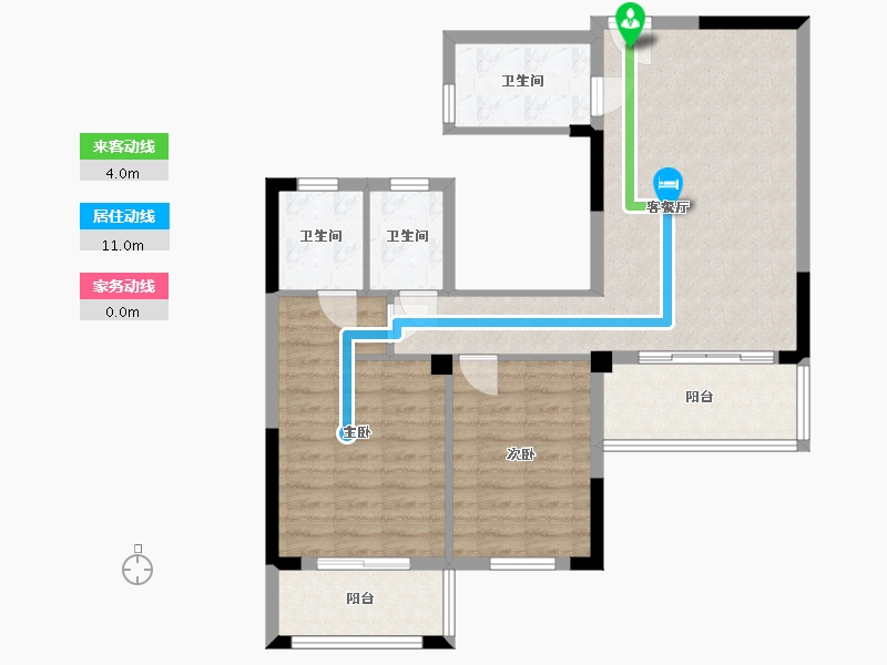 湖北省-宜昌市-凯旋国际-82.68-户型库-动静线