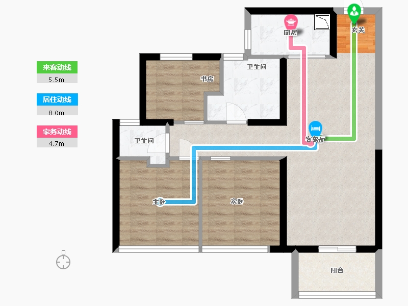 河南省-郑州市-建海当代公园阅MOMΛ-71.20-户型库-动静线