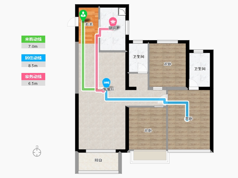 河南省-郑州市-建海当代公园阅MOMΛ-92.00-户型库-动静线