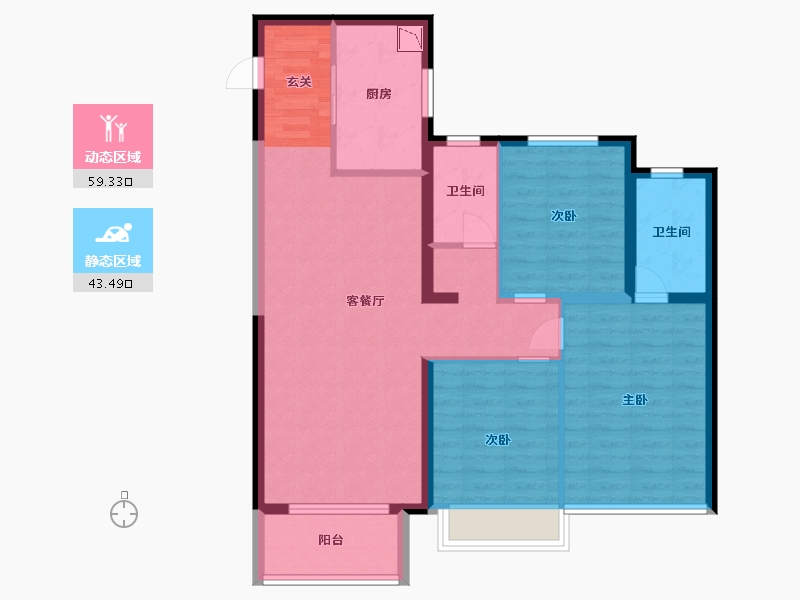 河南省-郑州市-建海当代公园阅MOMΛ-92.00-户型库-动静分区