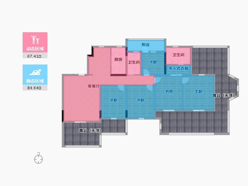 江苏省-苏州市-苏州恒大悦珑湾-205.19-户型库-动静分区