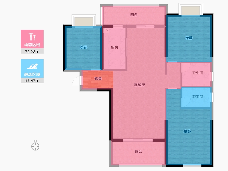 福建省-厦门市-嘉和豪庭-108.00-户型库-动静分区