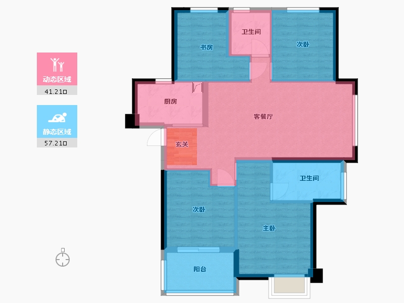 福建省-厦门市-保利・和光城悦-88.00-户型库-动静分区