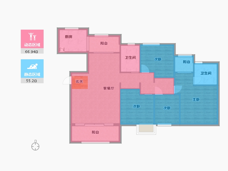 福建省-厦门市-国贸天成一二期-111.20-户型库-动静分区