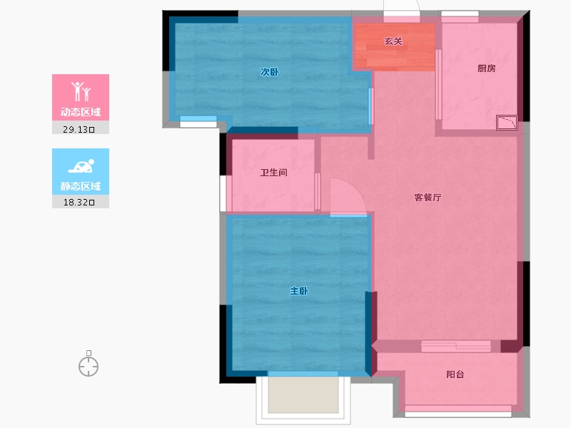 福建省-厦门市-融侨观澜-41.60-户型库-动静分区