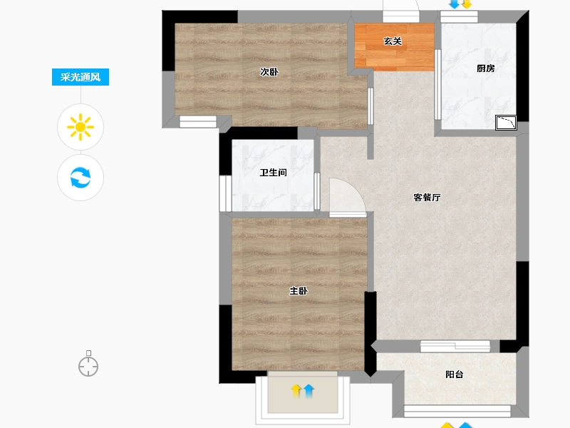 福建省-厦门市-融侨观澜-41.60-户型库-采光通风