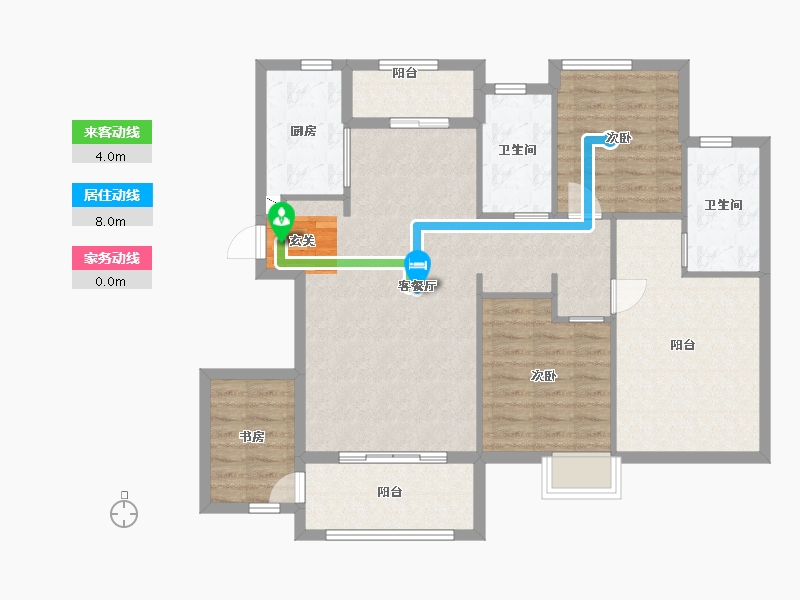 福建省-厦门市-国贸天成一二期-103.20-户型库-动静线