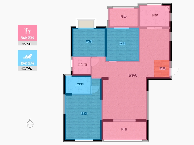 福建省-厦门市-嘉和豪庭-101.60-户型库-动静分区