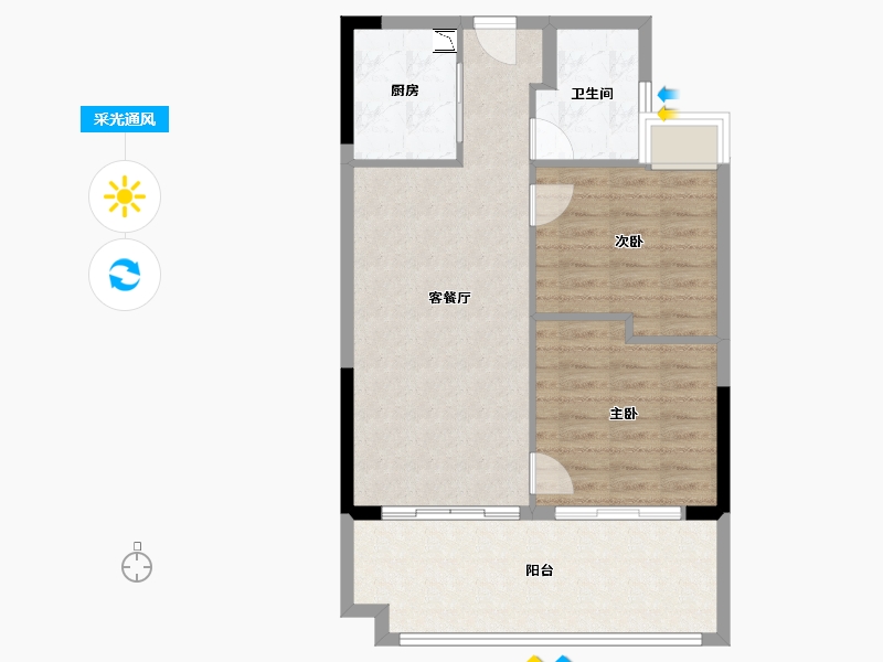 广东省-惠州市-中海汤泉-72.00-户型库-采光通风