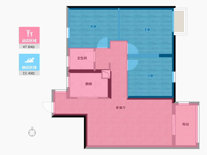 广东省-惠州市-新力上园-72.01-户型库-动静分区