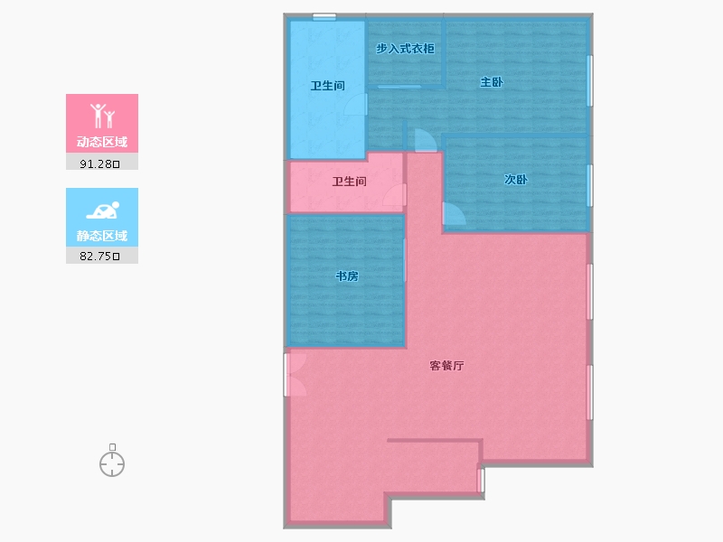 北京-北京市-金舆东华-162.72-户型库-动静分区