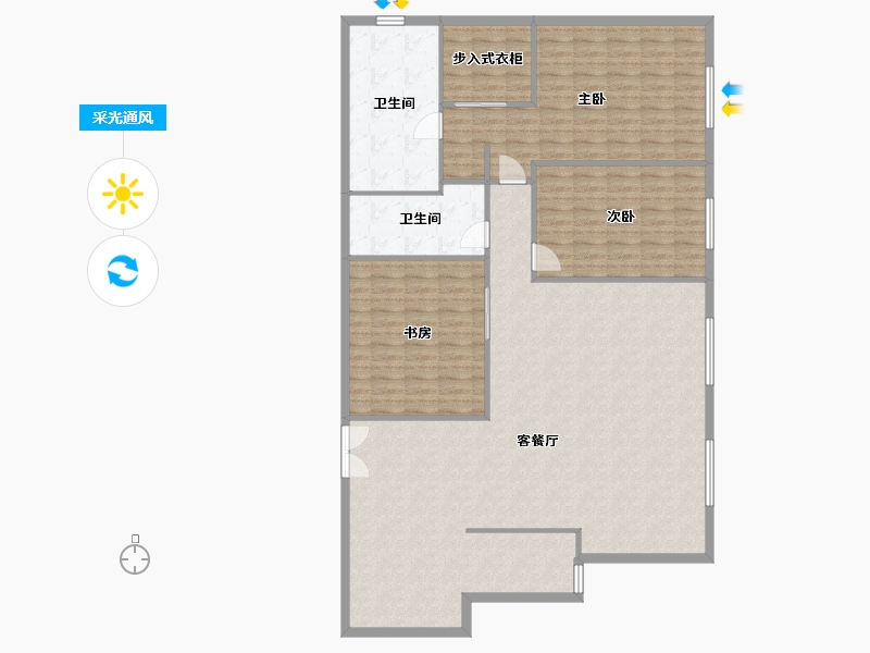 北京-北京市-金舆东华-162.72-户型库-采光通风