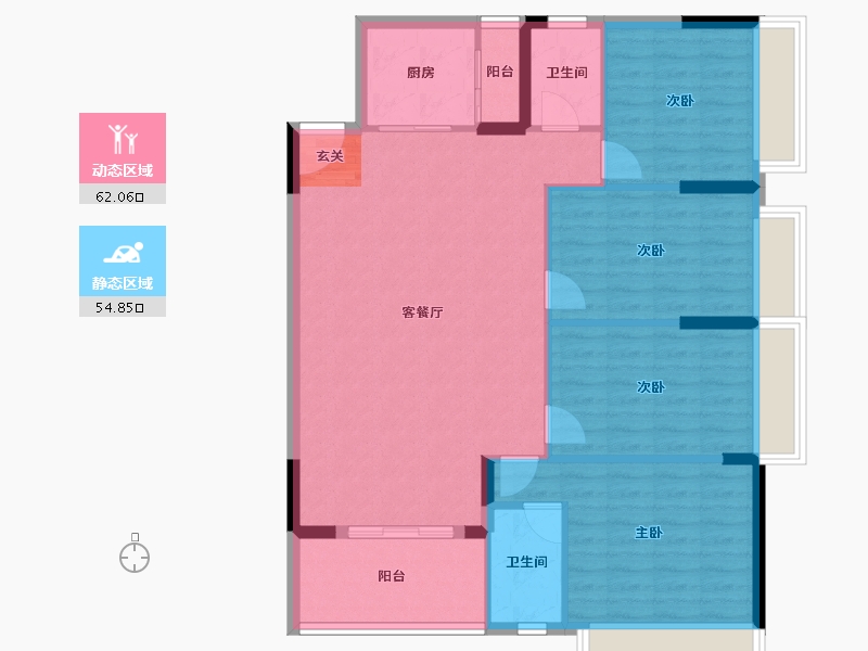 广东省-湛江市-博士轩-106.74-户型库-动静分区