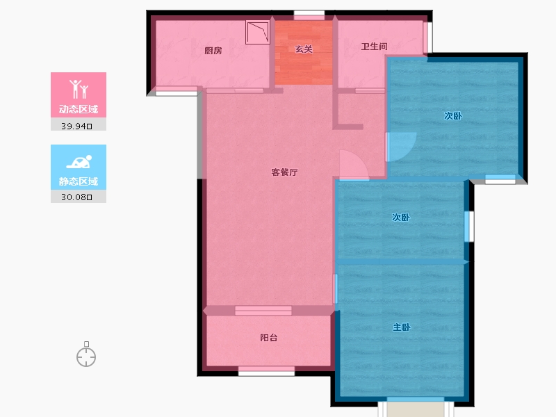 福建省-厦门市-特房樾琴湾-62.40-户型库-动静分区