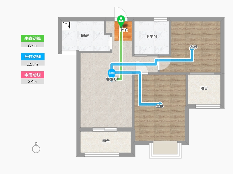 福建省-厦门市-国贸天成一二期-61.60-户型库-动静线