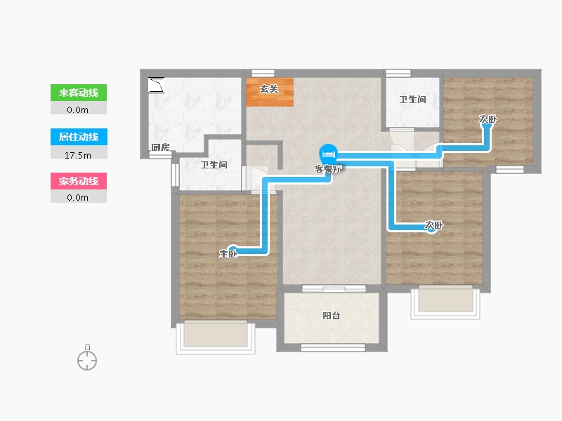 福建省-厦门市-国贸天成一二期-75.23-户型库-动静线