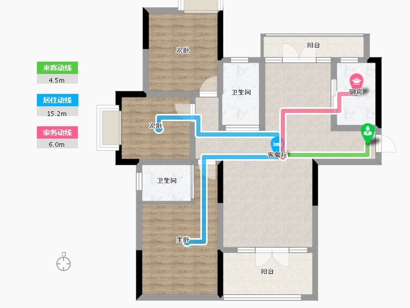 湖北省-襄阳市-山河世家-96.89-户型库-动静线