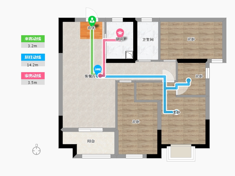 福建省-厦门市-融侨观澜-71.20-户型库-动静线