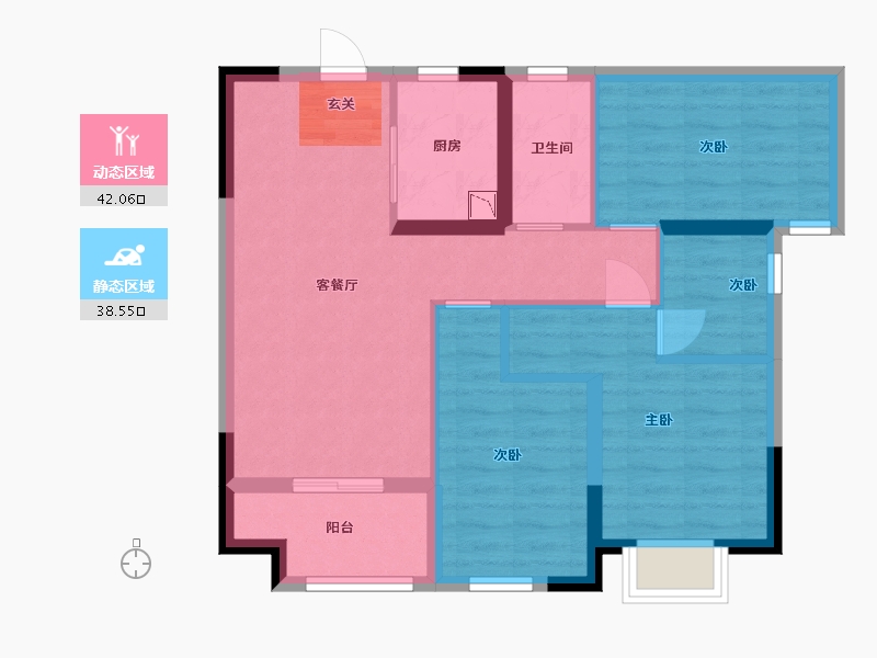 福建省-厦门市-融侨观澜-71.20-户型库-动静分区