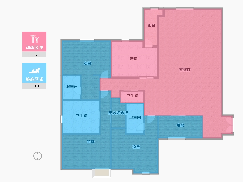 北京-北京市-金舆东华-218.46-户型库-动静分区