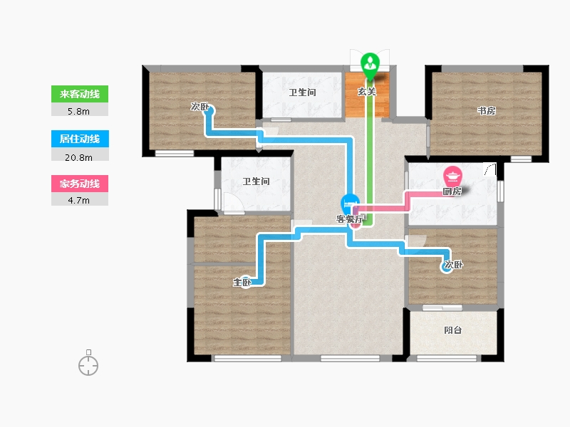 福建省-厦门市-中骏・天宸-120.01-户型库-动静线