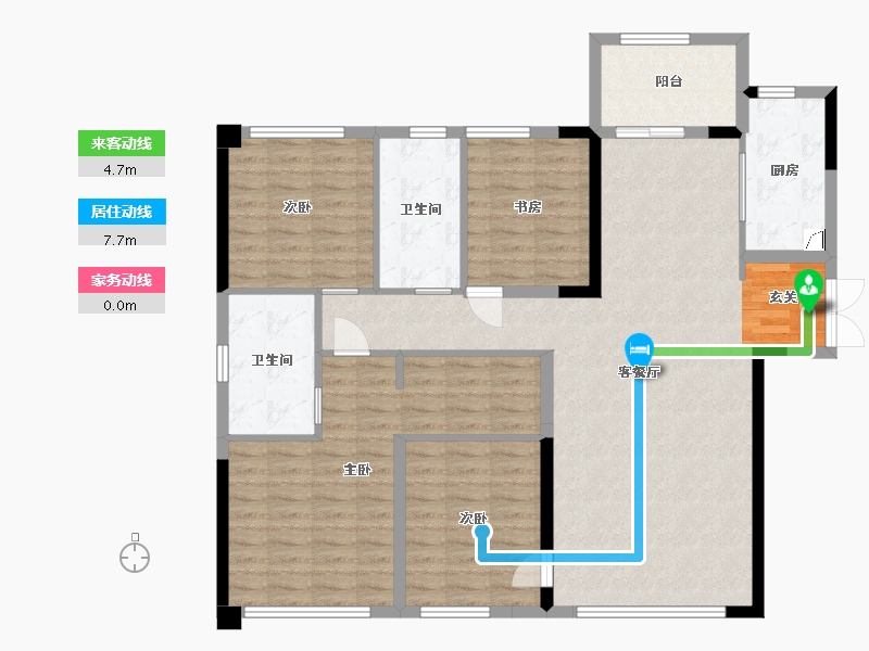 福建省-厦门市-中骏・天宸-120.00-户型库-动静线