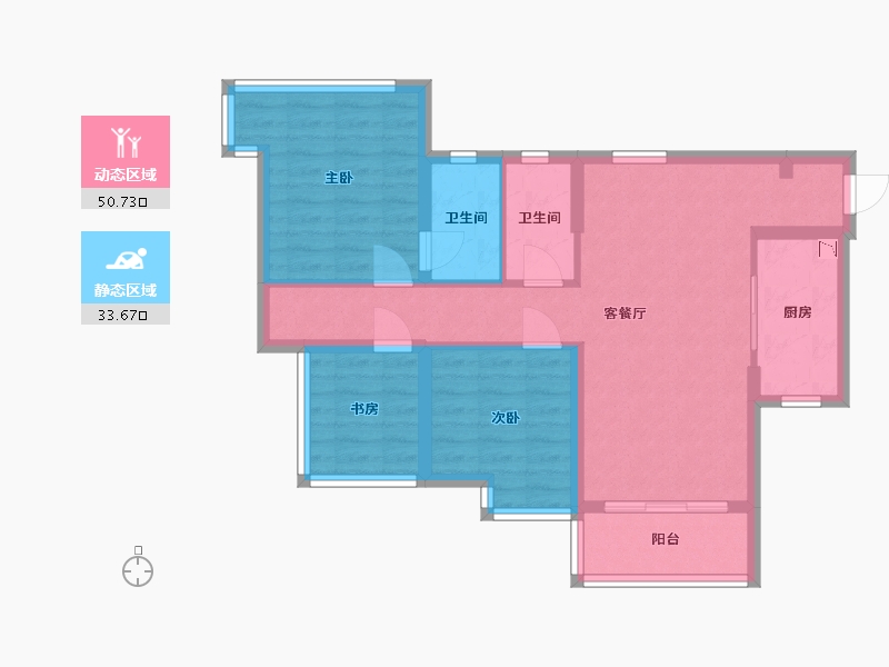 广东省-深圳市-桑泰龙樾-74.51-户型库-动静分区