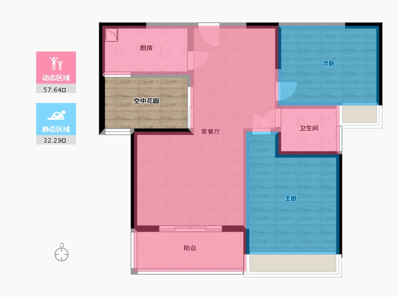 安徽省-合肥市-融侨中央美域-88.00-户型库-动静分区