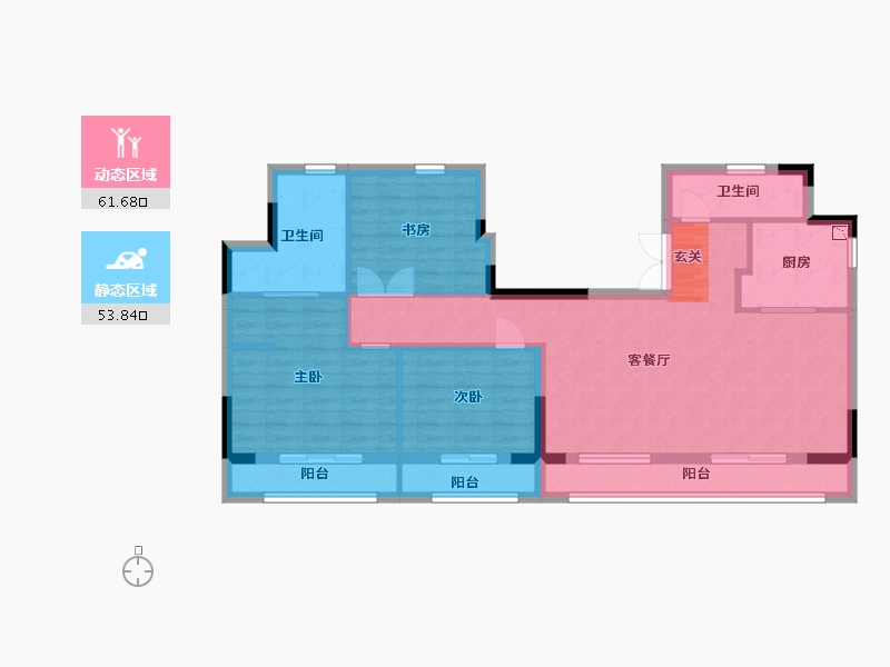 福建省-厦门市-融侨铂樾府-103.20-户型库-动静分区