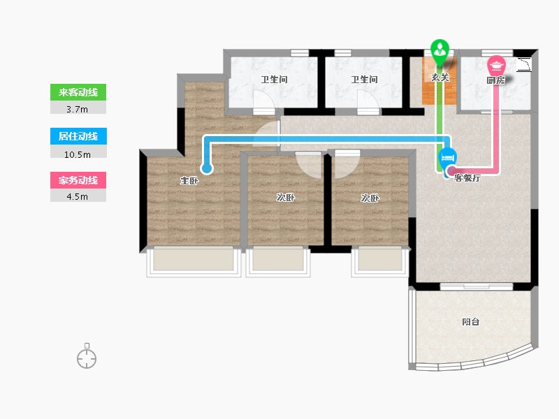 广东省-湛江市-鼎龙湾国际海洋度假区-88.80-户型库-动静线