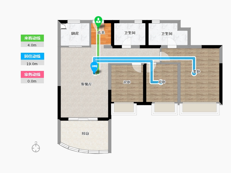 广东省-湛江市-鼎龙湾国际海洋度假区-88.80-户型库-动静线