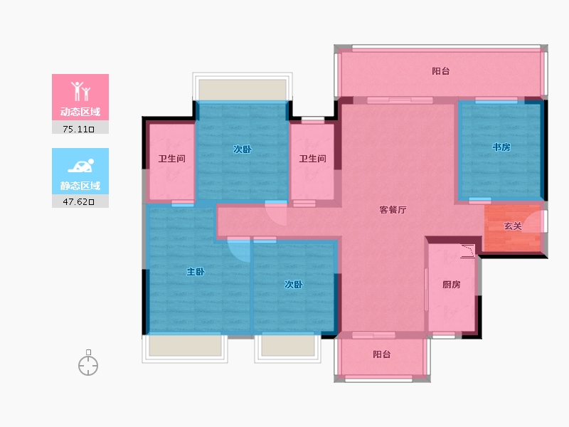 广西壮族自治区-南宁市-悦桂融创云图之城-109.12-户型库-动静分区