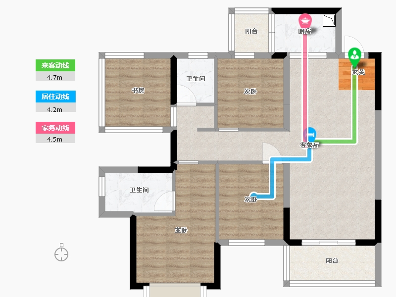 广西壮族自治区-南宁市-振业启航城-86.73-户型库-动静线