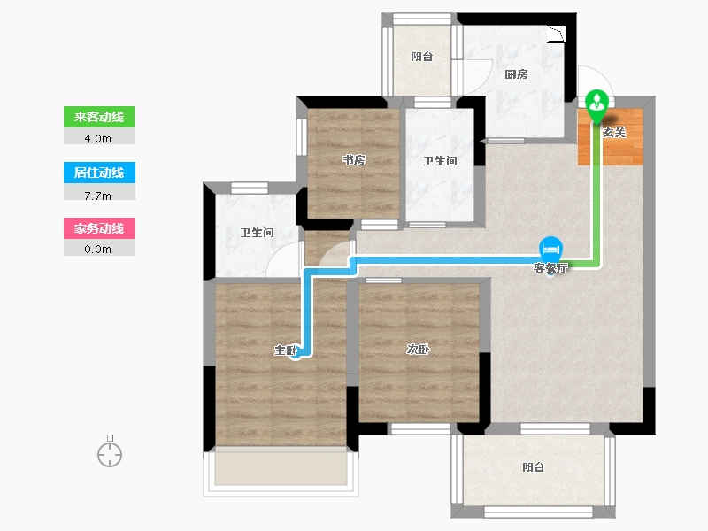 广西壮族自治区-南宁市-悦桂融创云图之城-68.20-户型库-动静线