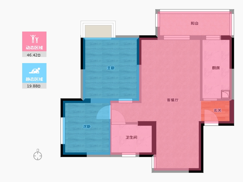 广西壮族自治区-南宁市-悦桂融创云图之城-58.21-户型库-动静分区