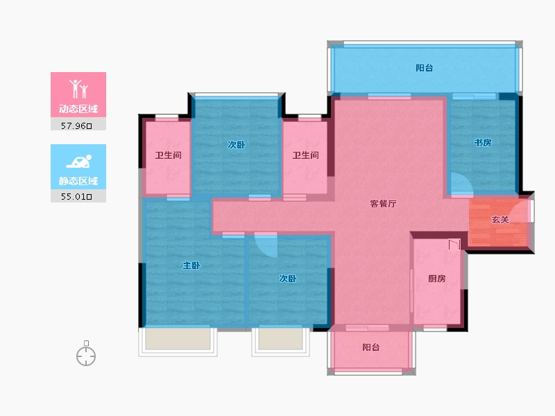 广西壮族自治区-南宁市-悦桂融创云图之城-100.01-户型库-动静分区